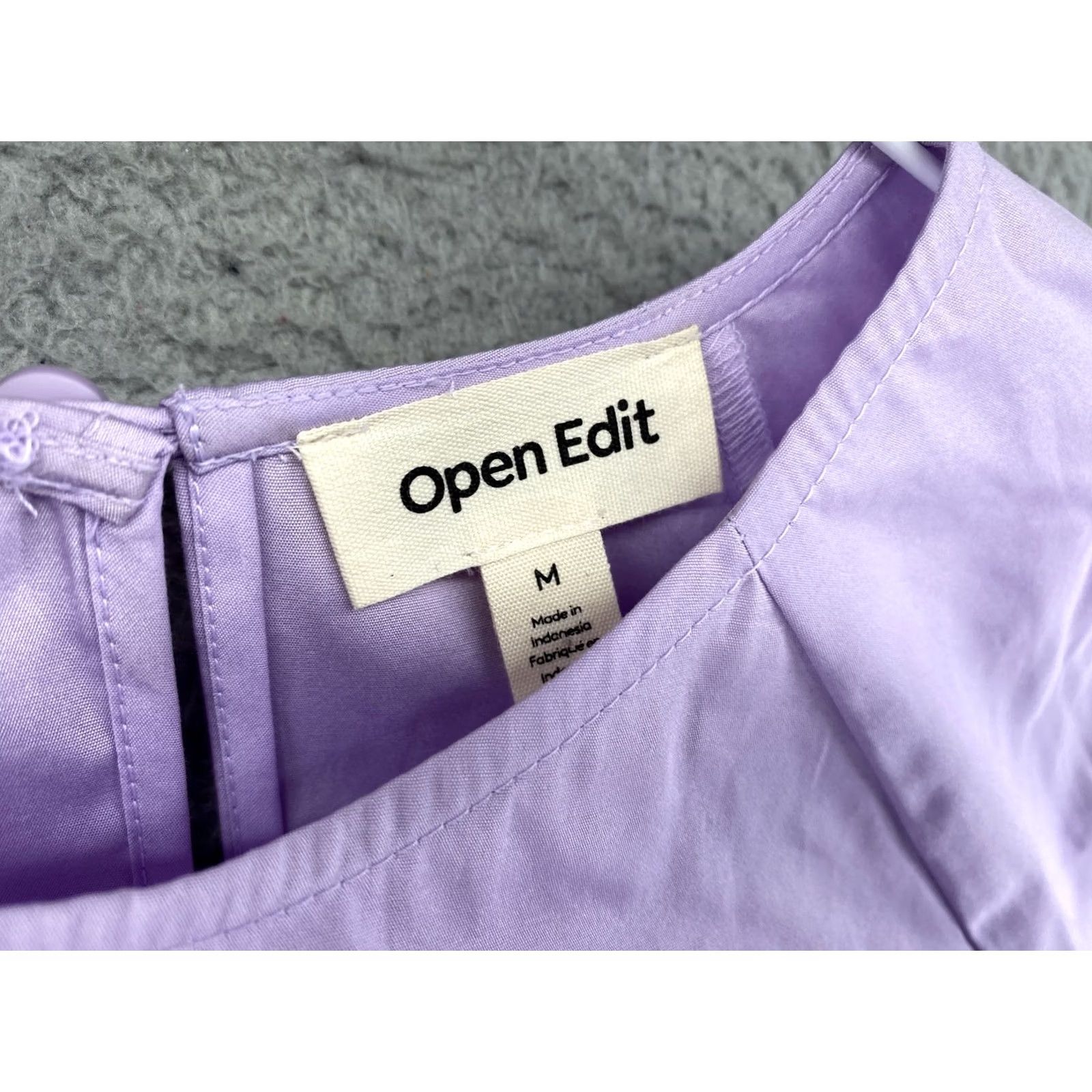 Vintage VINTAGE Open Edit Purple Elastic Crop Short Sleeve Top Womens M NEW Size M / US 6-8 / IT 42-44 - 3 Thumbnail