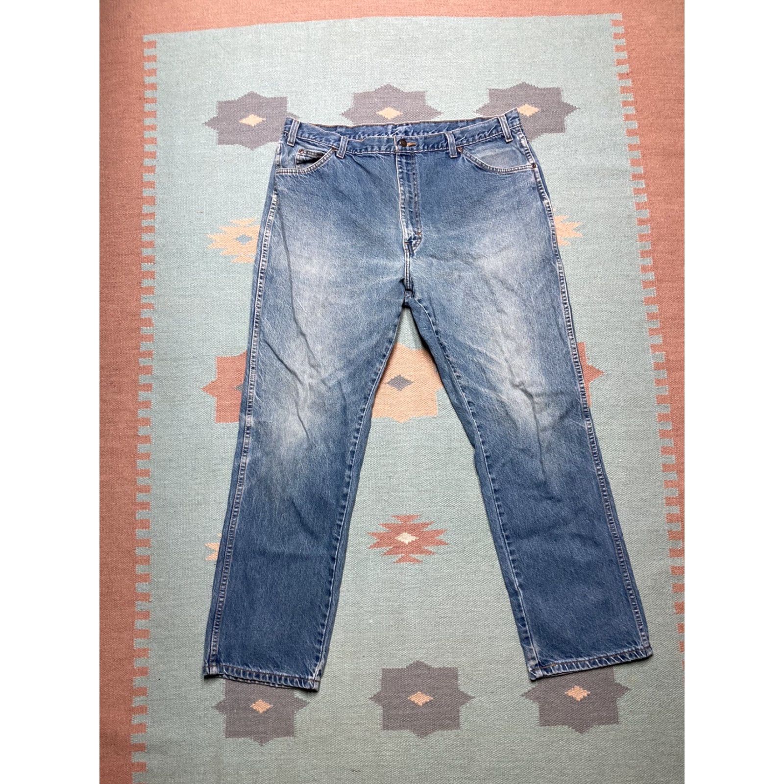 Dickies VINTAGE Dickies Jeans Baggy Straight Loose Relaxed Fit Skater Faded 38x31 Blue 90s Mens Jeans Size US 38 / EU 54 - 5 Thumbnail