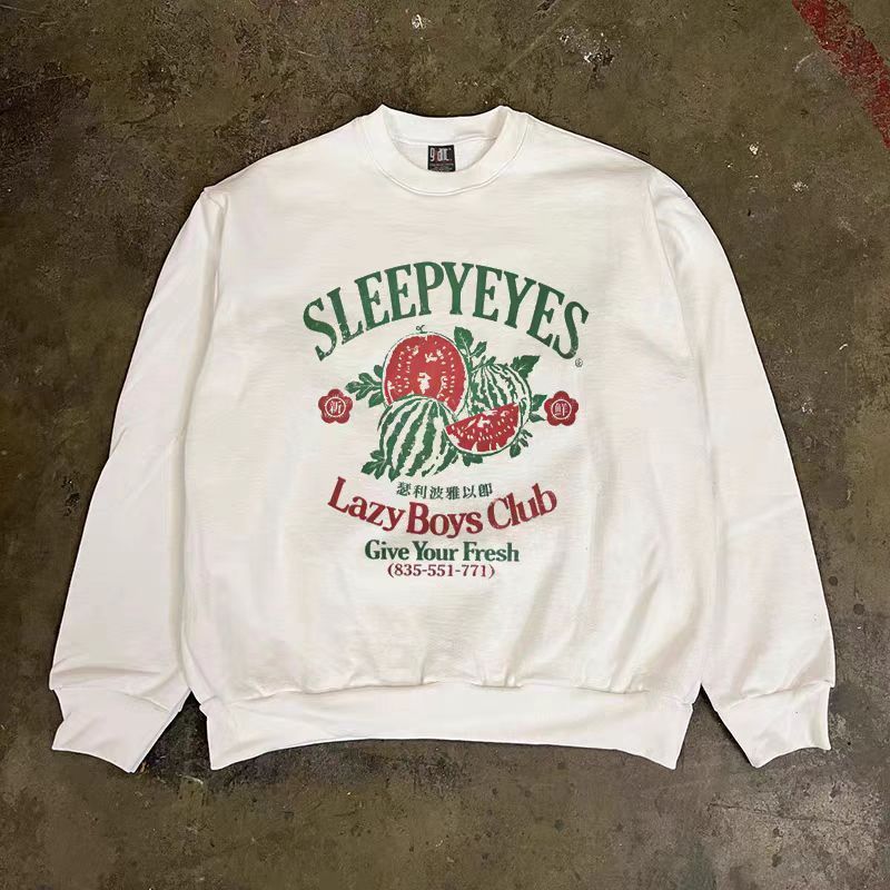 Vintage White casual retro watermelon print sweatshirt Size US M / EU 48-50 / 2 - 1 Thumbnail