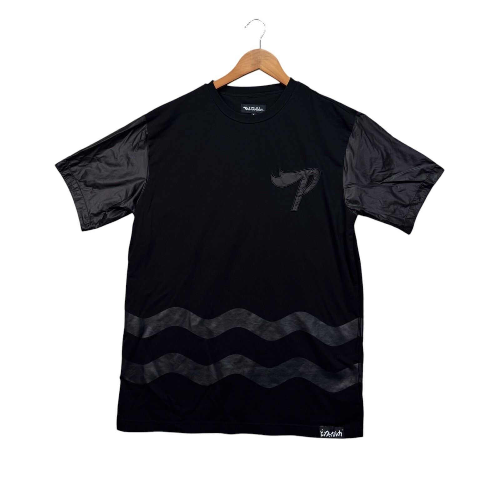 Pink Dolphin Pink + Dolphin Cotton Black T Shirt Sailboat Designer Tee L Size US L / EU 52-54 / 3 - 2 Thumbnail