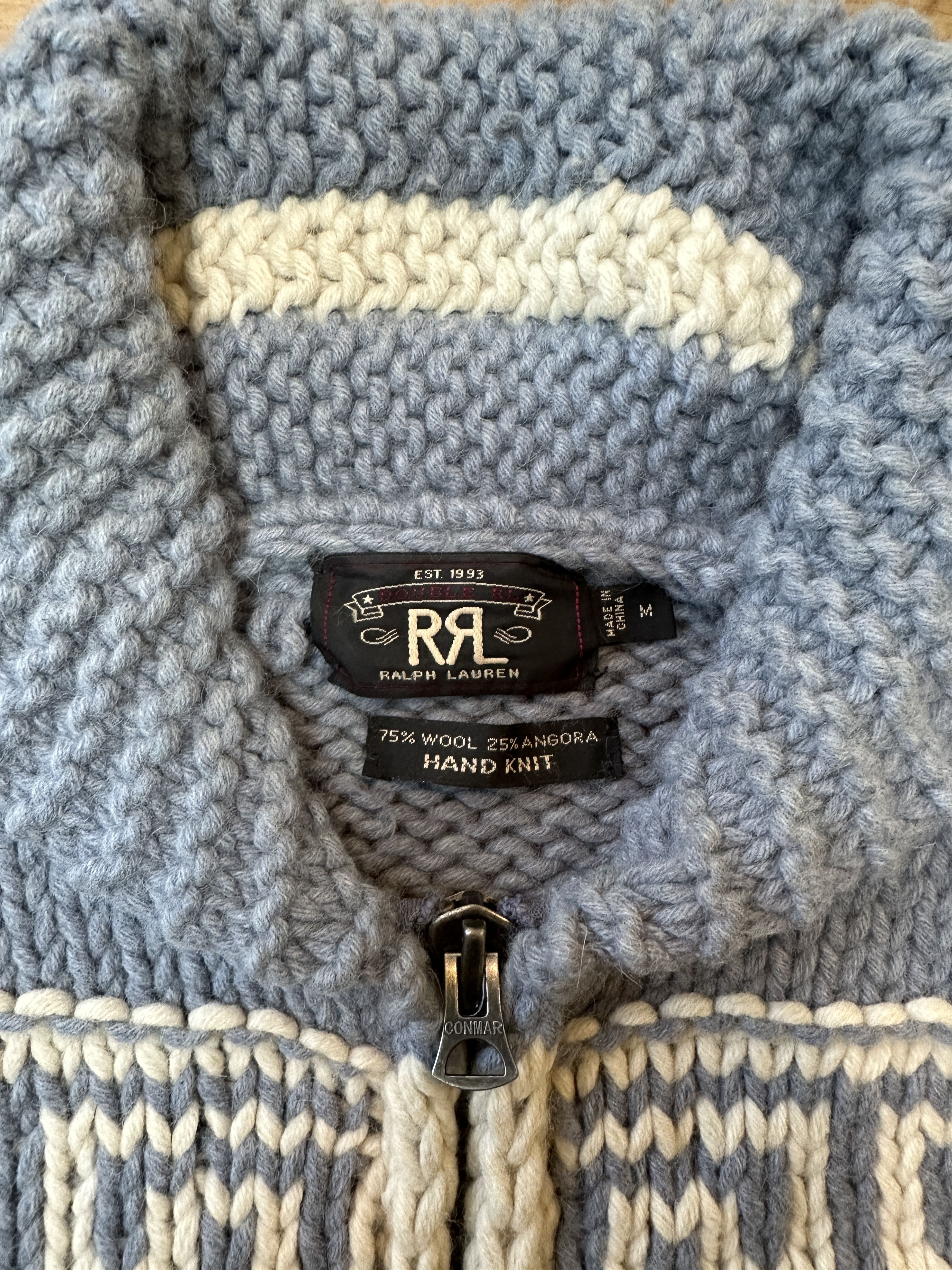 RRL Ralph Lauren RRL Hand-knit Cowichan Whale Motif Sweater Very Rare Size US M / EU 48-50 / 2 - 8 Thumbnail