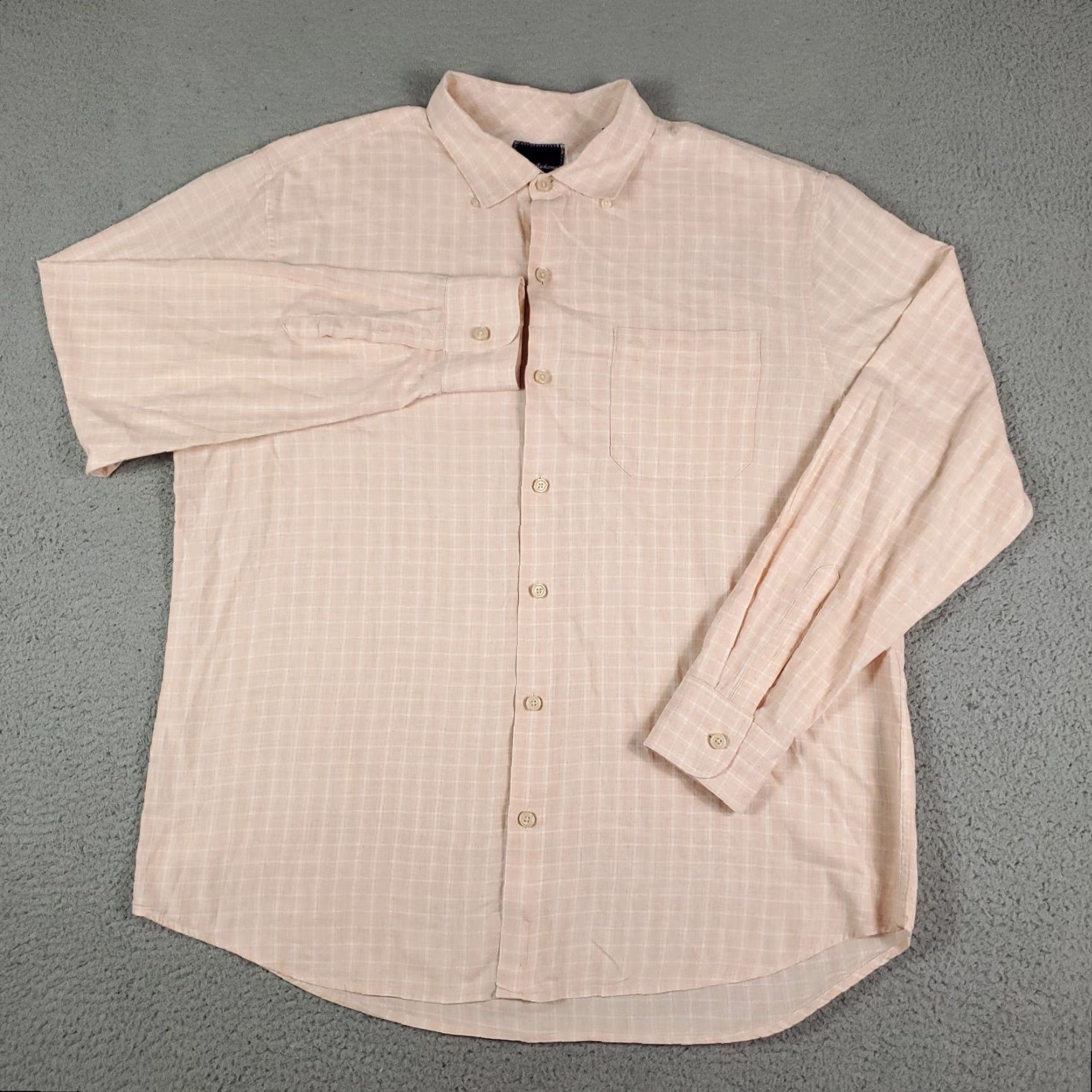 Tommy Bahama Tommy Bahama Shirt Button-Up Plaid Orange Long Sleeve Mens XL Cotton Casual Modern Preppy Classic Colorful Size US XL / EU 56 / 4 - 2 Thumbnail