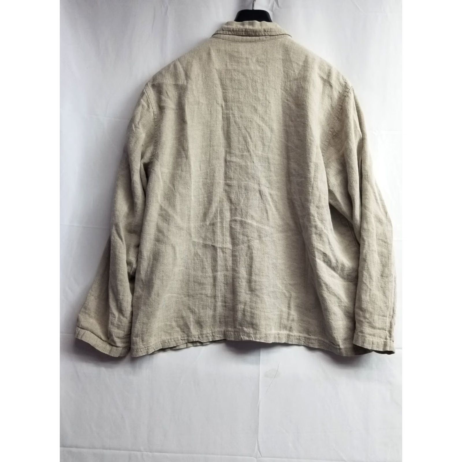 Vintage Chico's Beige Linen Jacket Blazer Two Button USA Size 2 Women's Size L / US 10 / IT 46 - 2 Thumbnail