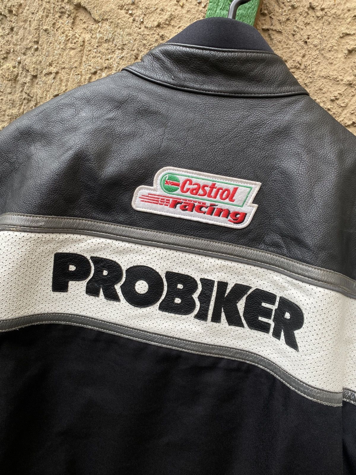 Genuine Leather Vintage Y2K Probiker Leather Jacket Racing Moto NGK Castrol Size US L / EU 52-54 / 3 - 8 Thumbnail