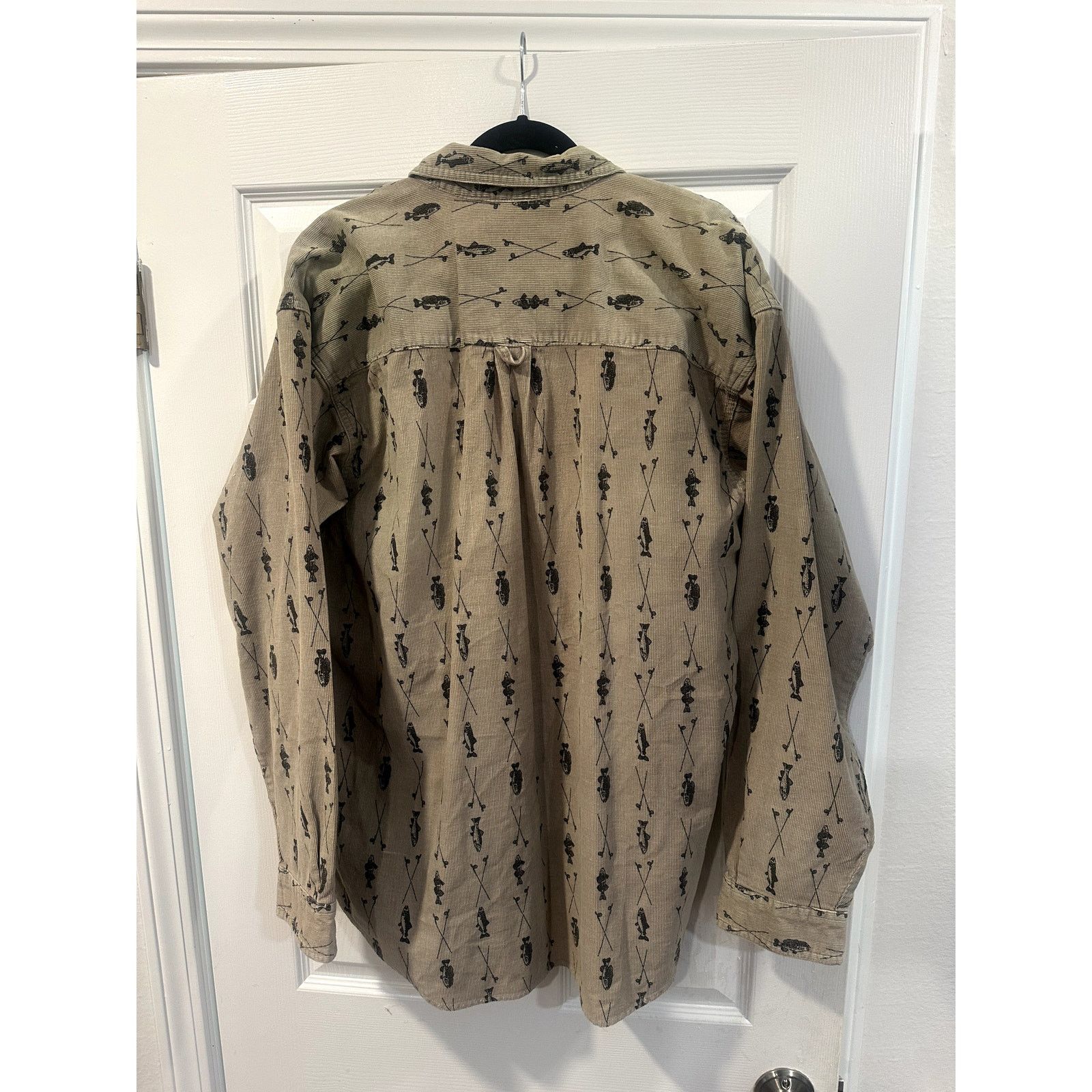 Columbia Columbia Corduroy Shirt Fishing Print 90s USA Made Large Size US L / EU 52-54 / 3 - 2 Thumbnail