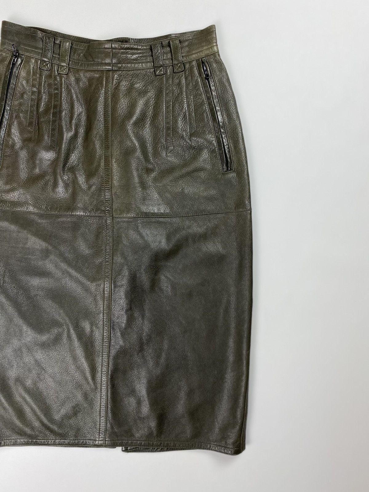 Jil Sander × Vintage Jil Sander vintage ladies leather skirt size 40 Size 27" / US 4 / IT 40 - 18 Thumbnail