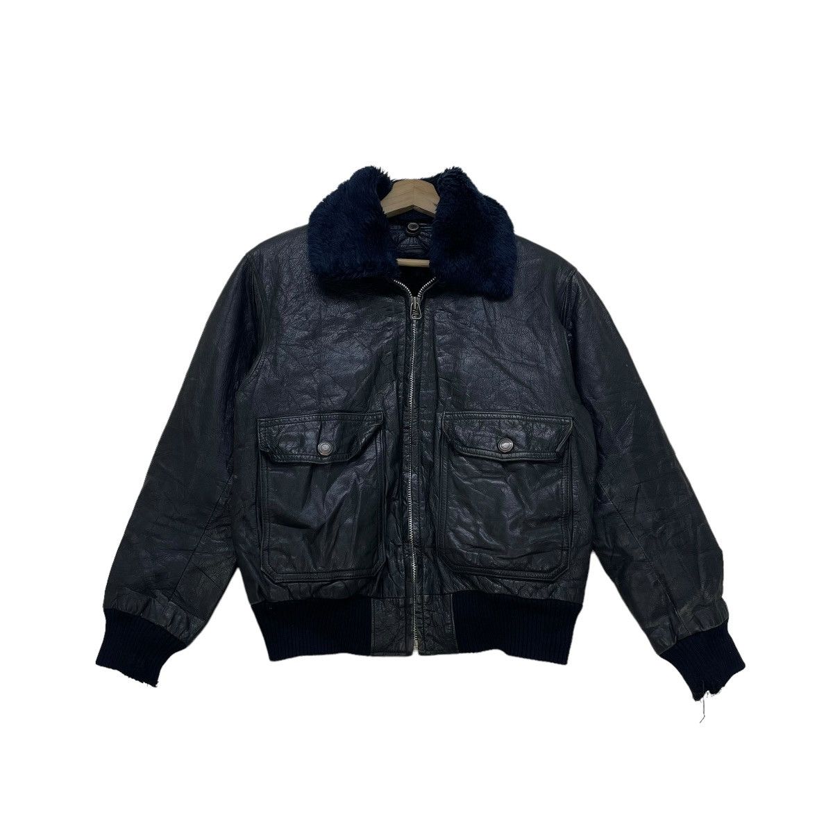 💥Vintage Japanese Brand Leather Aviator Military A2 Jacket