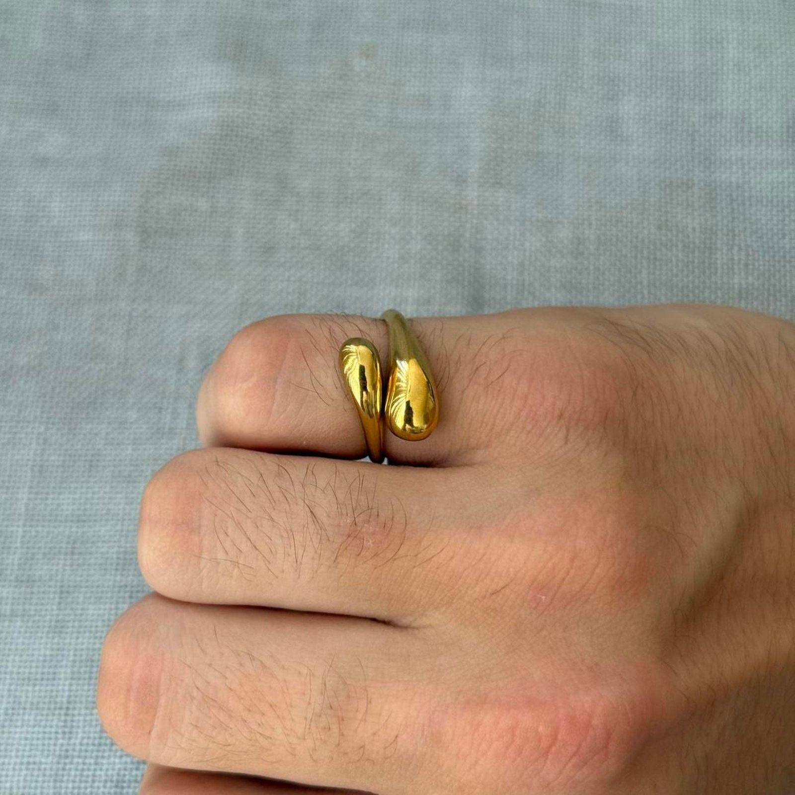 Other Gold asymmetrical ring classic flowy WMNS1 Size ONE SIZE - 3 Thumbnail