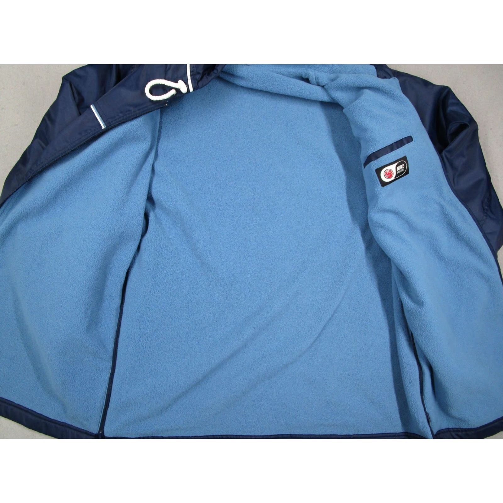 Nike VINTAGE Nike Basketball Jacket Mens M Blue Hooded Fleece Lined Zip 90s Size US M / EU 48-50 / 2 - 5 Thumbnail