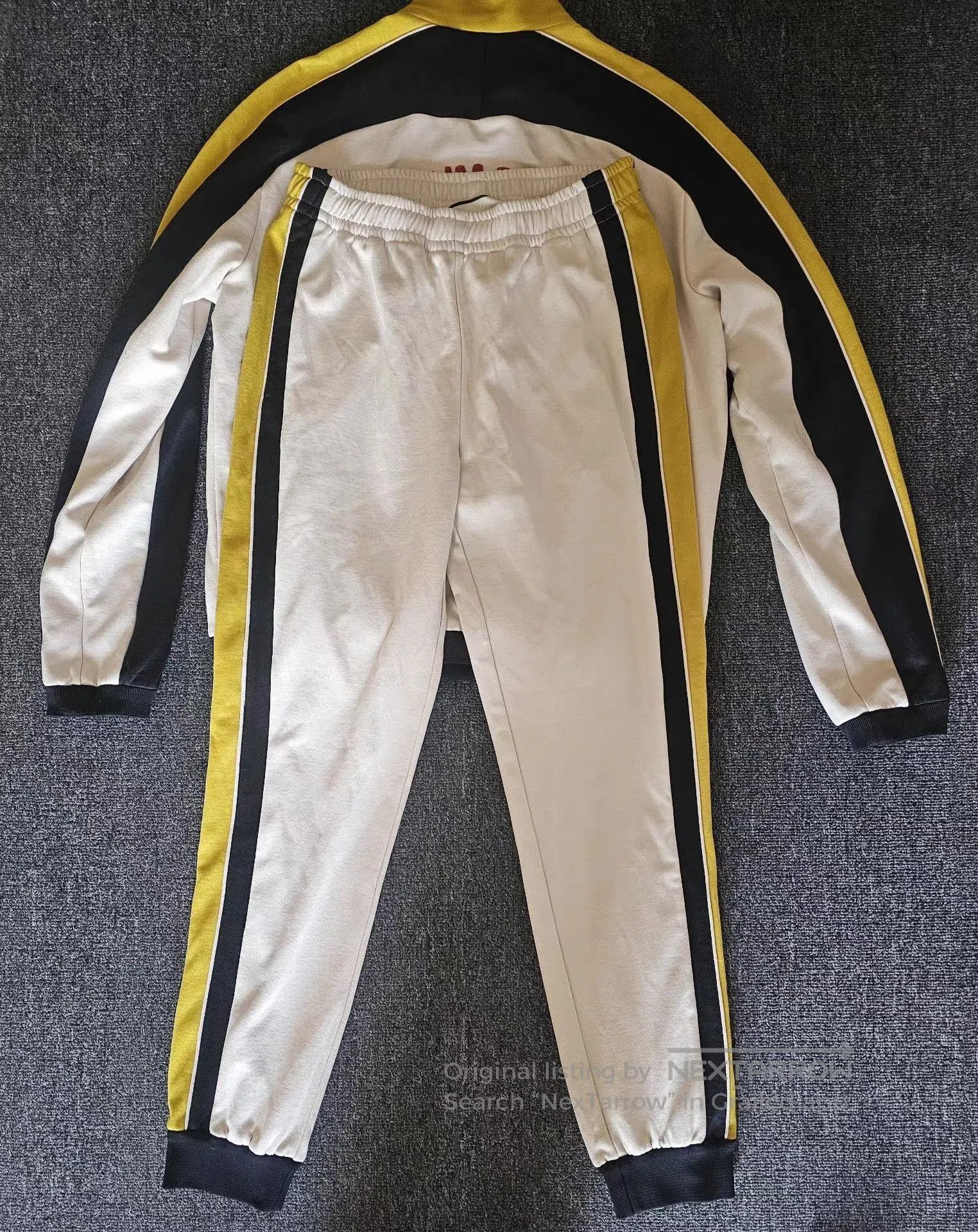 Gucci White Track Jacket with Green Panther Embroidery. Size US M / EU 48-50 / 2 - 5 Thumbnail