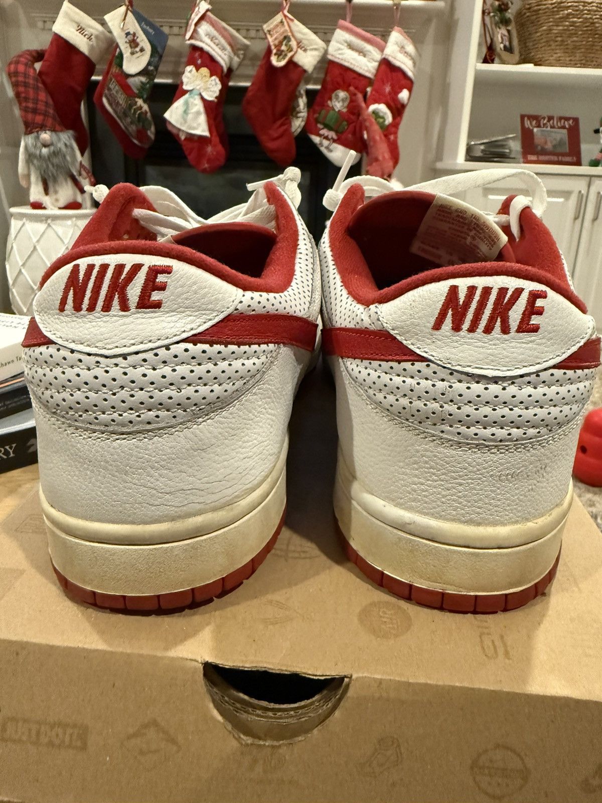 Nike 2005 Nike Dunk Low - White / Red (309431 162) - Size 13 Size US 13 / EU 46 - 6 Thumbnail