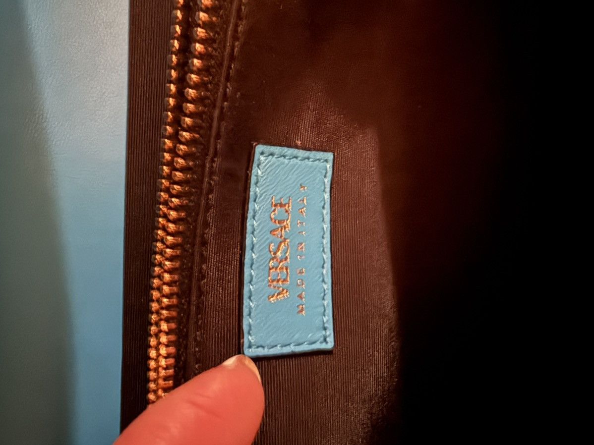 Versace Blue Versace Wallet on Gold Crossbody Chain Size ONE SIZE - 3 Thumbnail