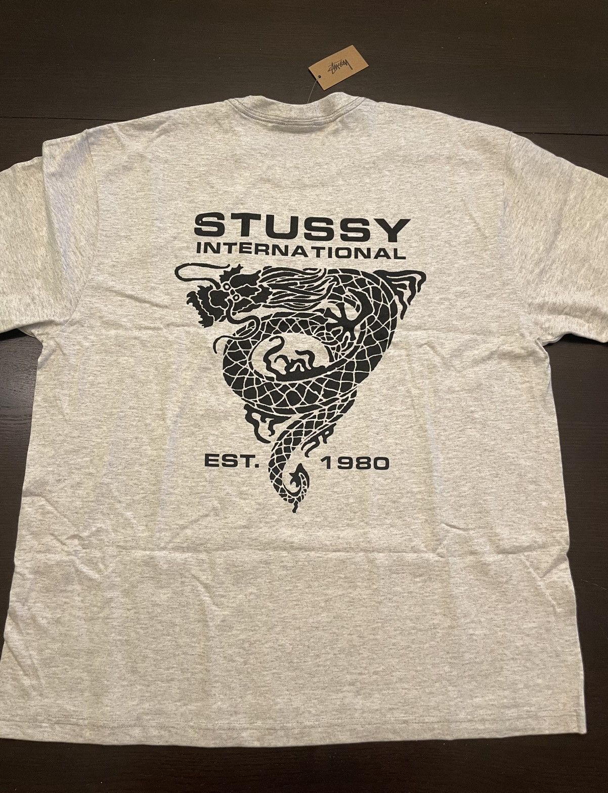 Stussy Stüssy Ash Heather Dragon Tee Size US L / EU 52-54 / 3 - 3 Thumbnail