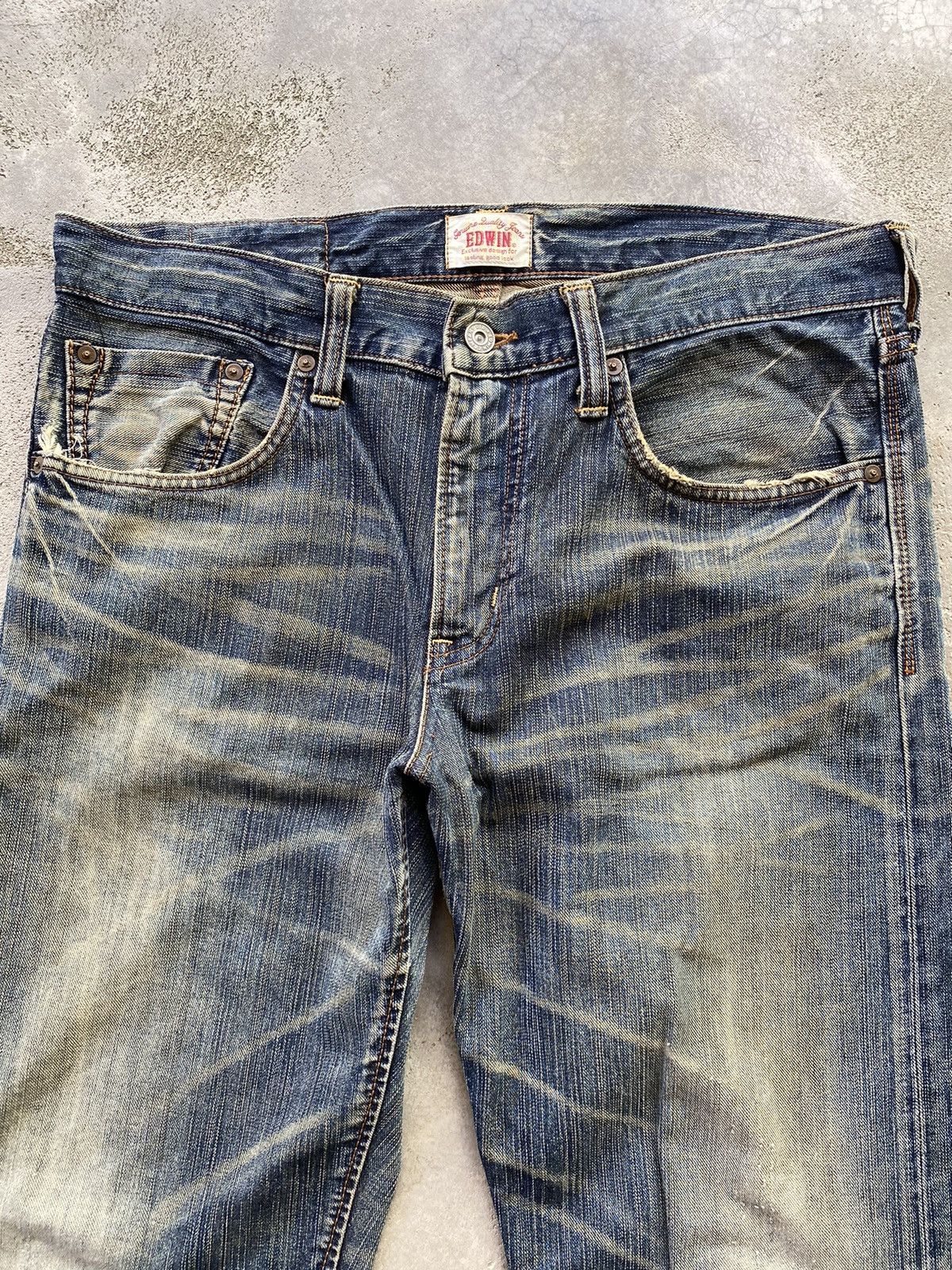 Edwin × If Six Was Nine Vintage Edwin Distressed Jeans Size US 34 / EU 50 - 7 Thumbnail