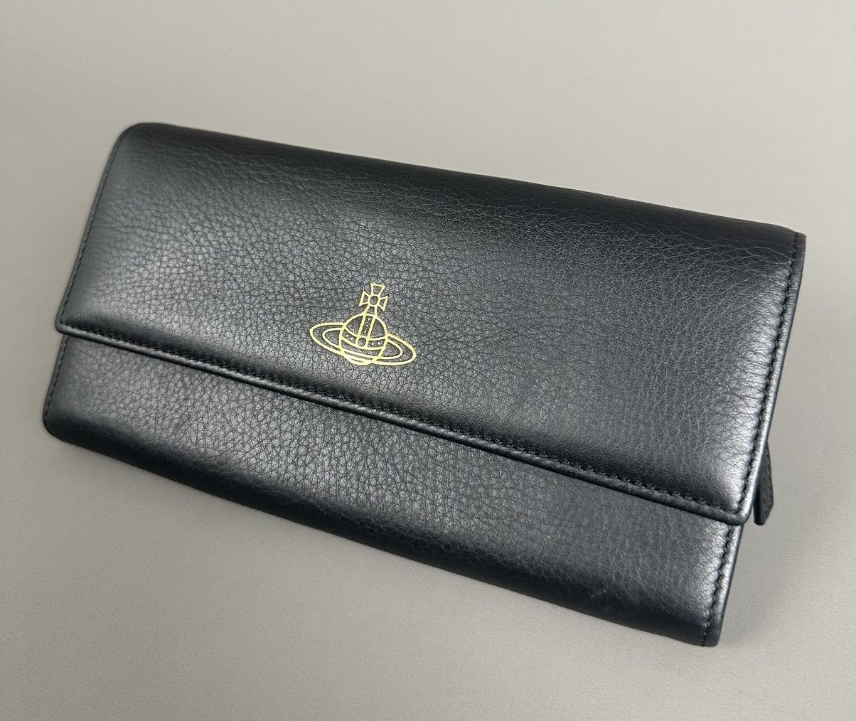Vivienne Westwood Vivienne Westwood - Orb Logo Leather Spencer Long Wallet Size ONE SIZE - 2 Thumbnail