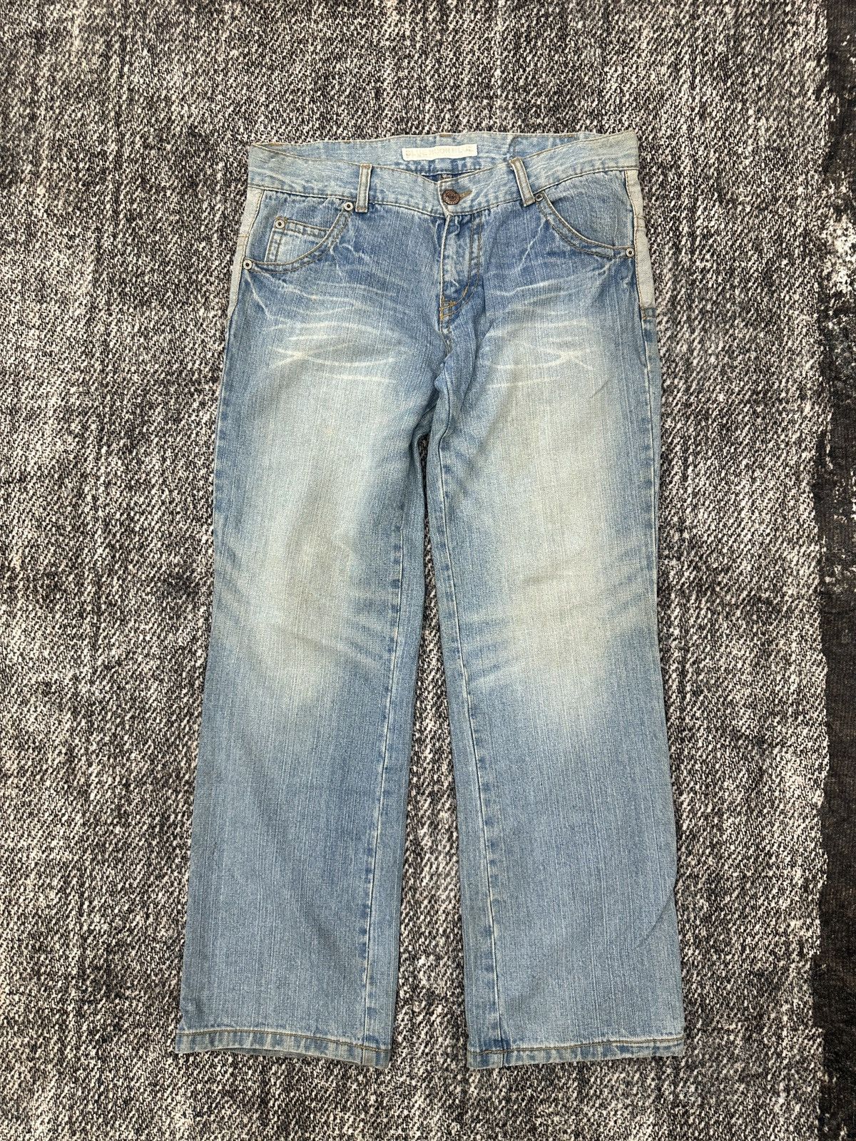Blue Blue Japan × If Six Was Nine Blue Moon Blue Denim Jeans With Embroidered Pocket Size US 33 - 1 Thumbnail