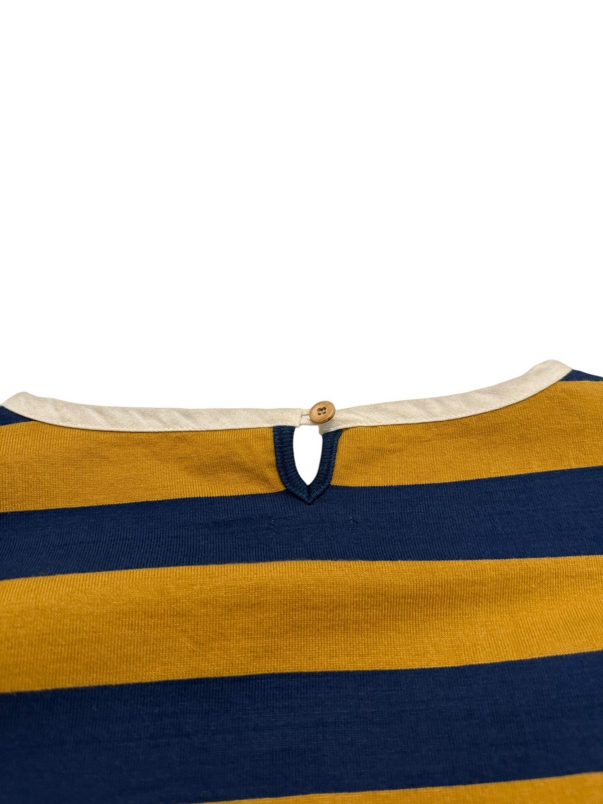 Visvim Mustard Navy Stripe Border Crew Size US L / EU 52-54 / 3 - 6 Thumbnail