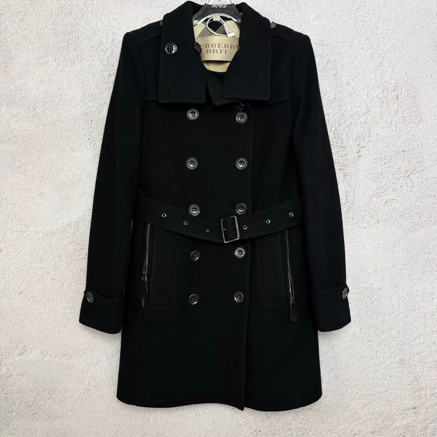Burberry Burberry Black Double Breasted Wool Coat 38 Size XS / US 0-2 / IT 36-38 - 1 Thumbnail