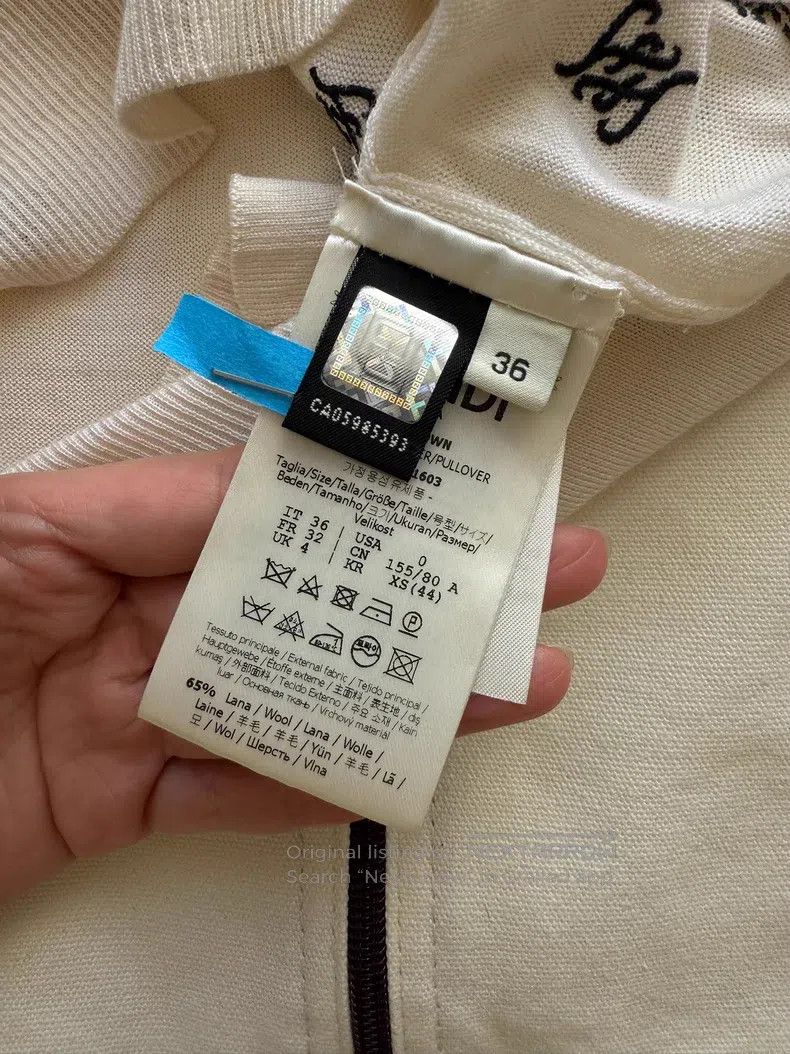 Fendi Fendi Sweater, Silk and Wool Fabric with Heavily Embroider Size XXS / US 00 / IT 34 - 8 Thumbnail