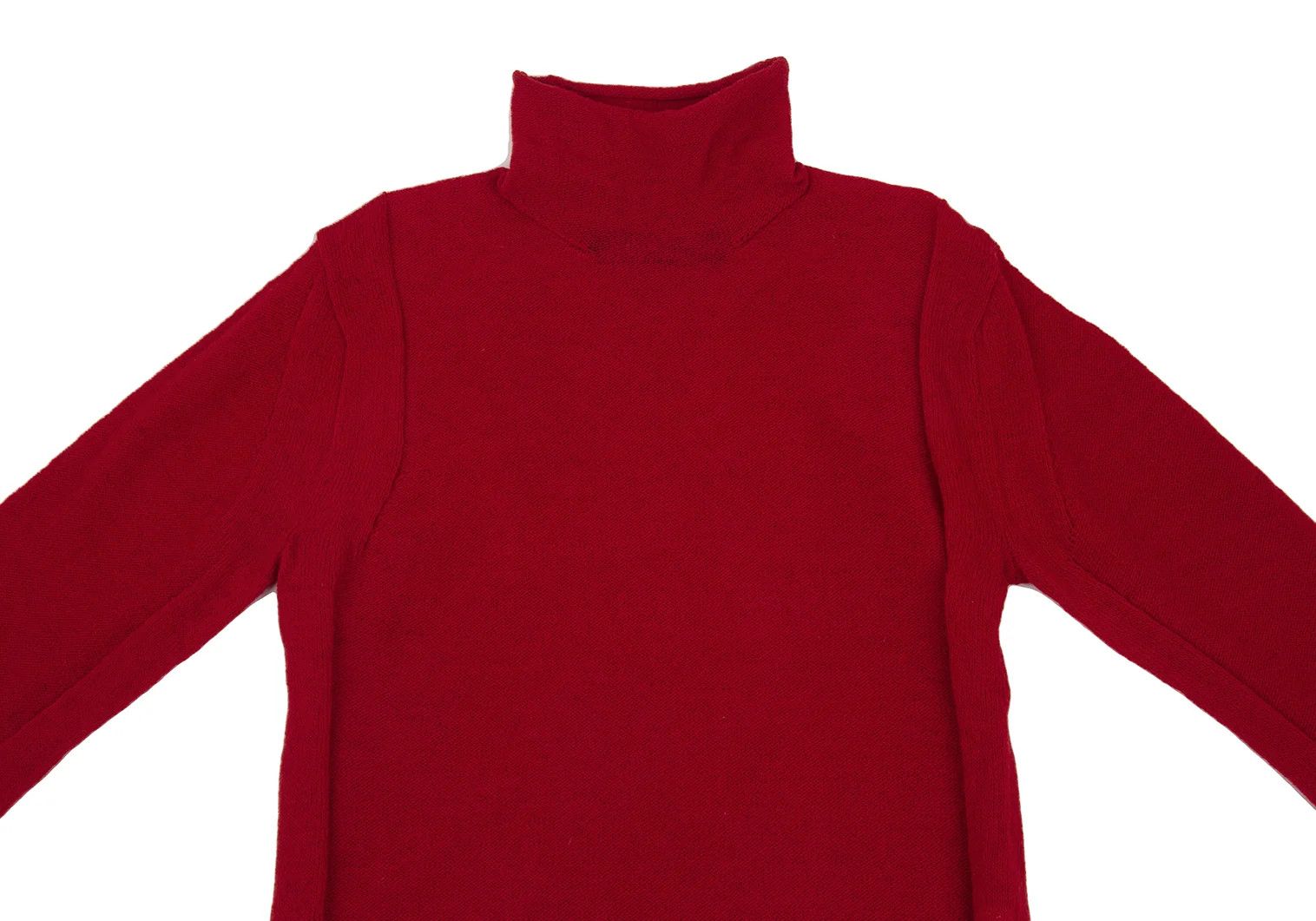 Comme des Garcons Homme Plus Oversized High Neck Knit Sweater in Red, Size M Size US M / EU 48-50 / 2 - 2 Thumbnail