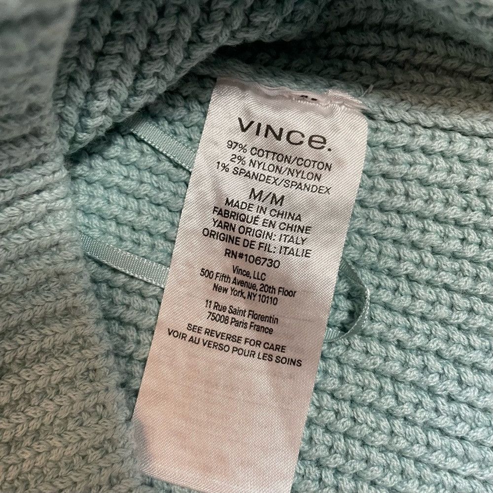 Vince NWT New $245 Vince Knit Square-Neck Pale Blue Cotton Camiso Size M / US 6-8 / IT 42-44 - 8 Thumbnail