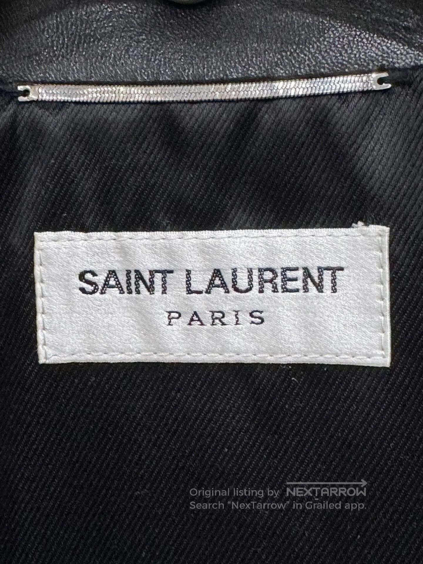 Yves Saint Laurent saint laurent black leather motorcycle jacket. Size US L / EU 52-54 / 3 - 7 Thumbnail
