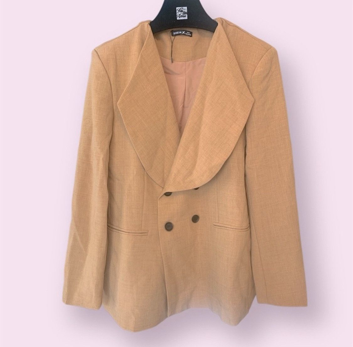 Shein Tan Double Breasted Jacket Size M / US 6-8 / IT 42-44 - 1 Thumbnail