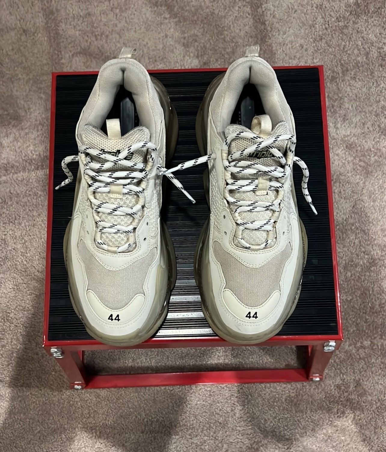 Balenciaga Balenciaga Triple S Sneakers Clear Sole - Off White Size 44 Size US 11 / EU 44 - 3 Thumbnail