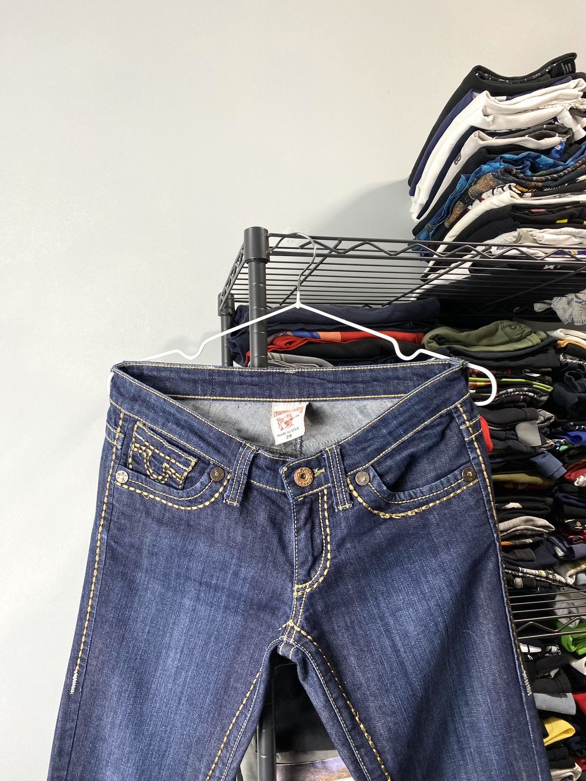Other 90’s Vintage True Religion Made In USA Blue Denim Pants Size 28" / US 6 / IT 42 - 3 Thumbnail