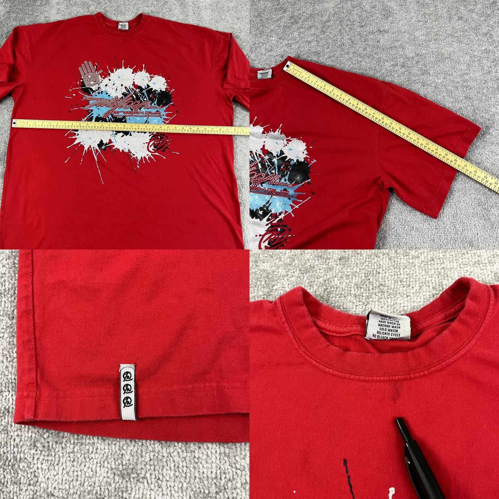 Etro VINTAGE Miskeen Shirt Mens 4XL Red Hip Hop Streetwear Graphic Print T‑Shirt 2000s Men Size US XXL / EU 58 / 5 - 8 Thumbnail
