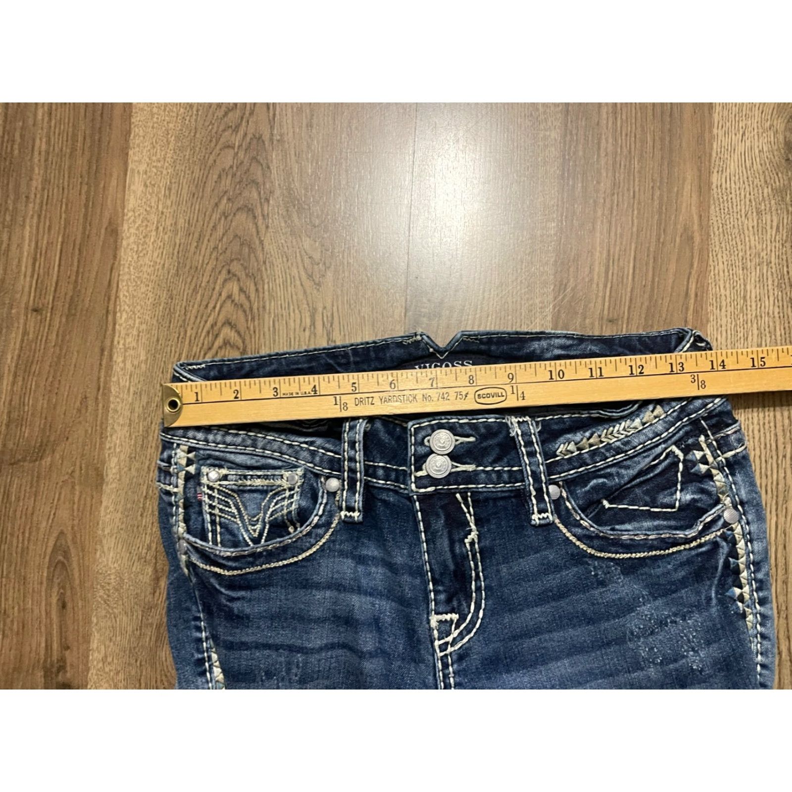 Vintage VIGOSS Jeans Women's 28/30 Blue Denim The Dallas Skinny Jeans Regular Inseam 28.5 in Girls/ Womens Size 28" / US 6 / IT 42 - 5 Thumbnail