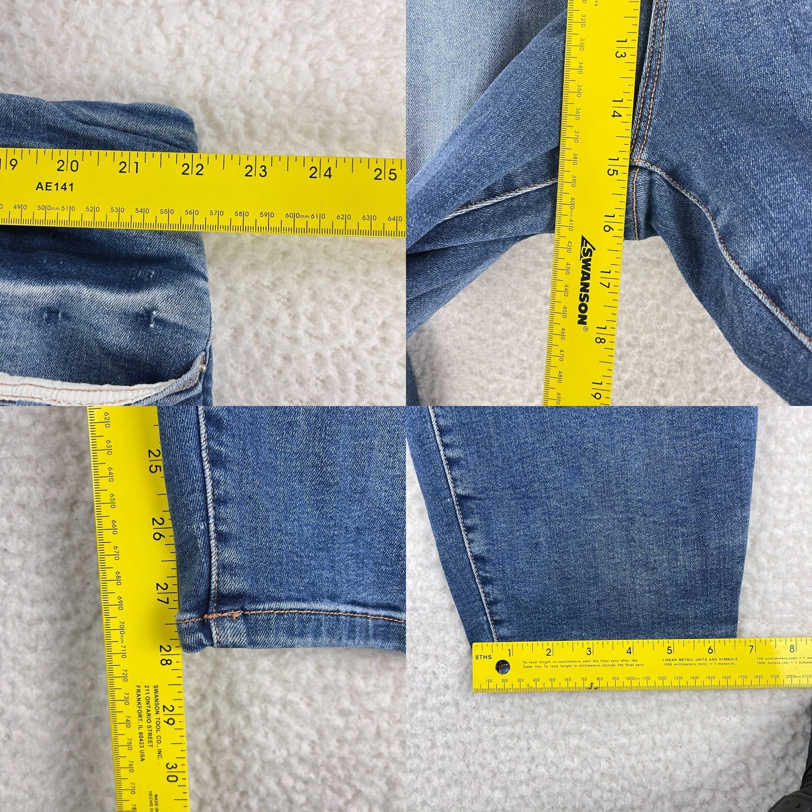 Good American Good American Good Waist Skinny Jeans Womens Plus Size 26 Denim Blue 90s City College Stretch Pocket 5-Pocket Womens Jeans Size 26" / US 2 / IT 38 - 8 Thumbnail