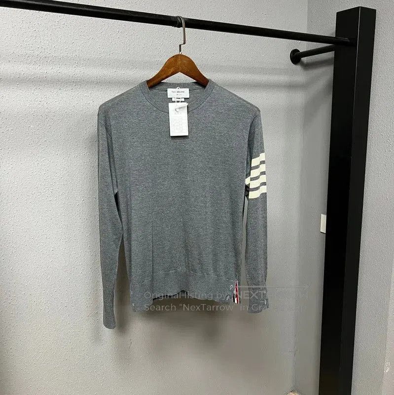 Thom Browne Thom Browne Gray Cashmere Women's Sweater . Size L / US 10 / IT 46 - 1 Thumbnail