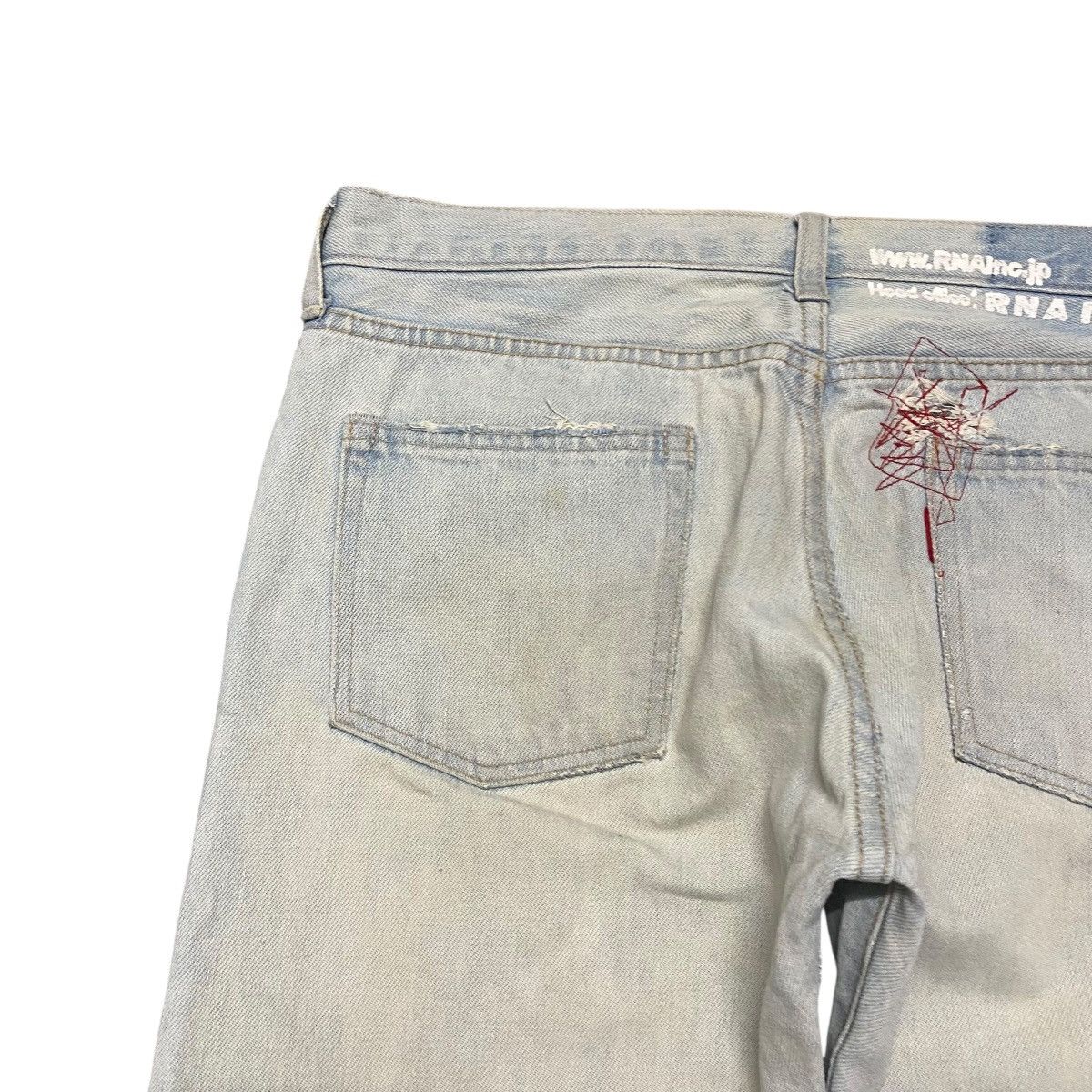 Japanese Brand RNA SLANG Denim Distressed Patchwork Jeans Size US 30 / EU 46 - 12 Thumbnail