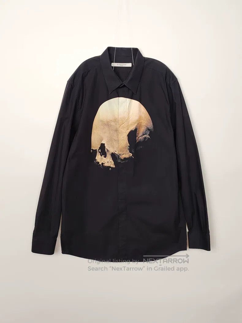 Givenchy Givenchy Men's Skull Printed Shirt Size US XXS / EU 40 - 1 Thumbnail