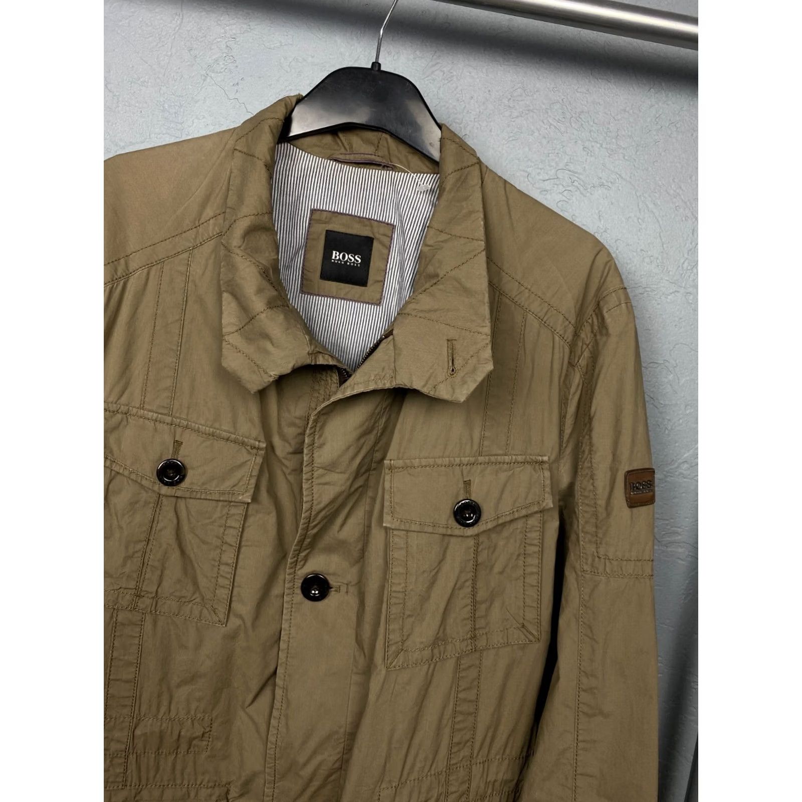 Hugo Boss HUGO BOSS Jacket Mens L Beige Windbreaker Vintage No N/A Size US L / EU 52-54 / 3 - 2 Thumbnail