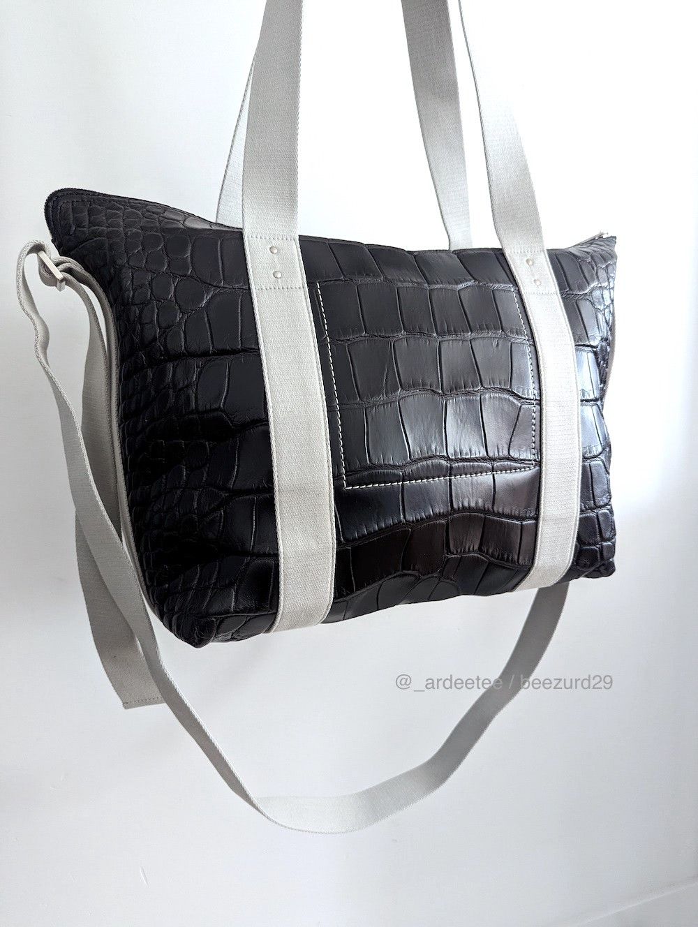 Rick Owens 💥$50K CROCODILE JUMBO SCALE TROLLEY TOTE BAG Size ONE SIZE - 4 Thumbnail