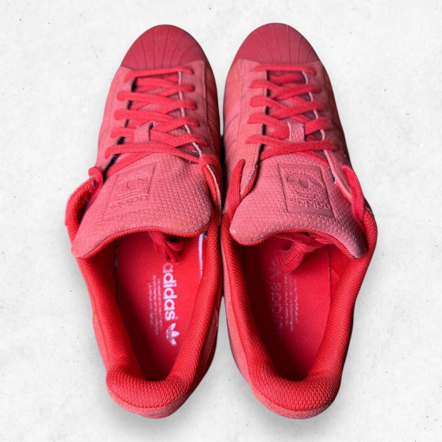 Adidas Superstar RT 'Red' Men 13 Triple Red Suede Leather