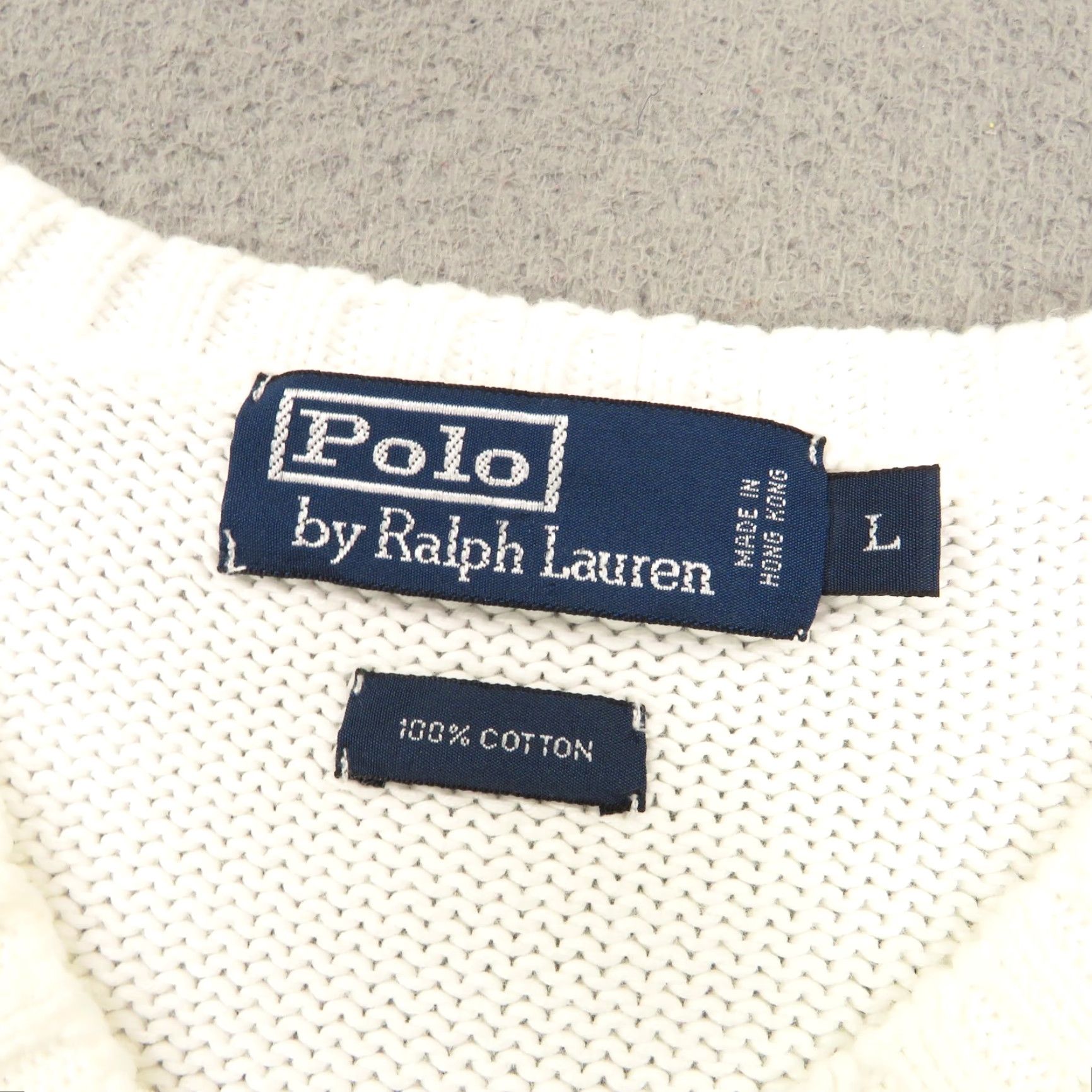 Polo Ralph Lauren VTG Polo Ralph Lauren Sweater Vest Mens L White Crew Neck Cotton Knit 90s Navy Pony Rib Polo Ralph Lauren 90s Designer Horse Size US L / EU 52-54 / 3 - 2 Thumbnail