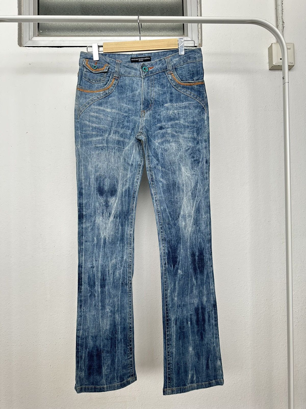 Masaki Matsushima 00's Masaki Matsushima bleach wash denim jeans Size US 29 - 8 Thumbnail
