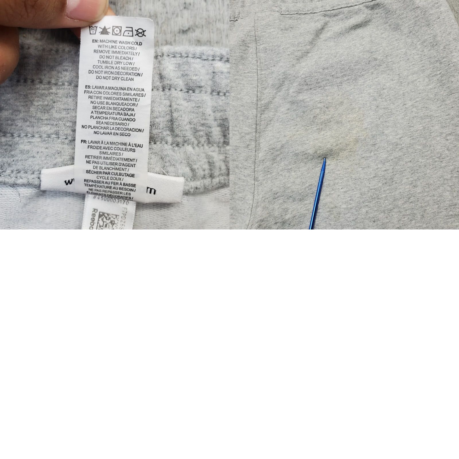 Reebok Reebok Jogger Pants Womens S Gray Tapered Leg Script Logo Drawstring Waist Size 28" / US 6 / IT 42 - 8 Thumbnail