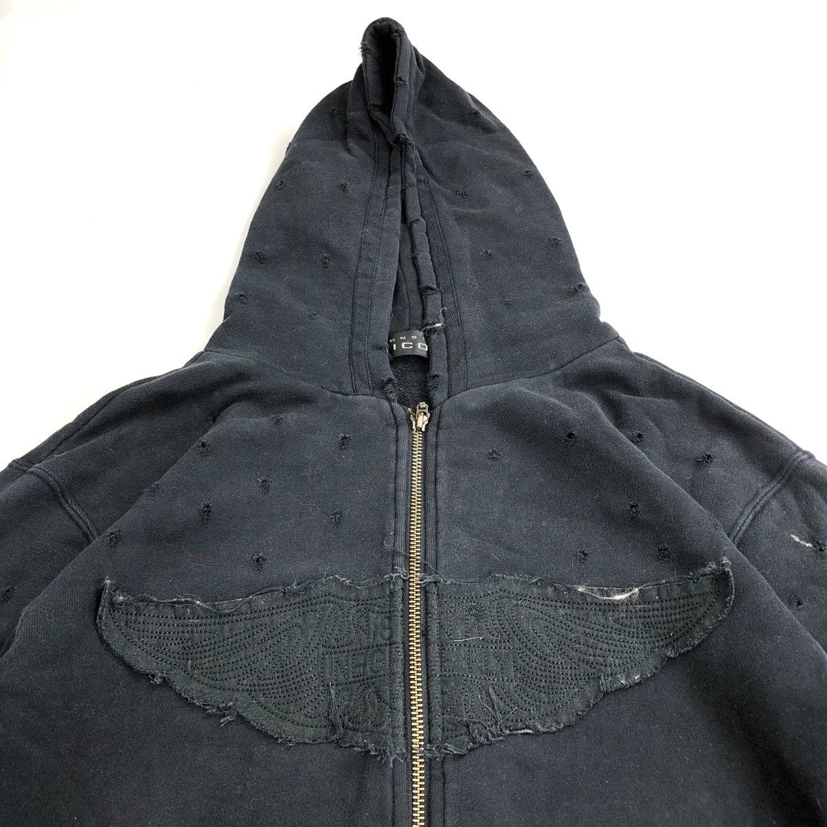 If Six Was Nine × Japanese Brand × Le Grande Bleu (L.G.B.) 1990s Monsieur Nicole Distressed Punk LGB Style Zip Hoodie Size US M / EU 48-50 / 2 - 3 Thumbnail
