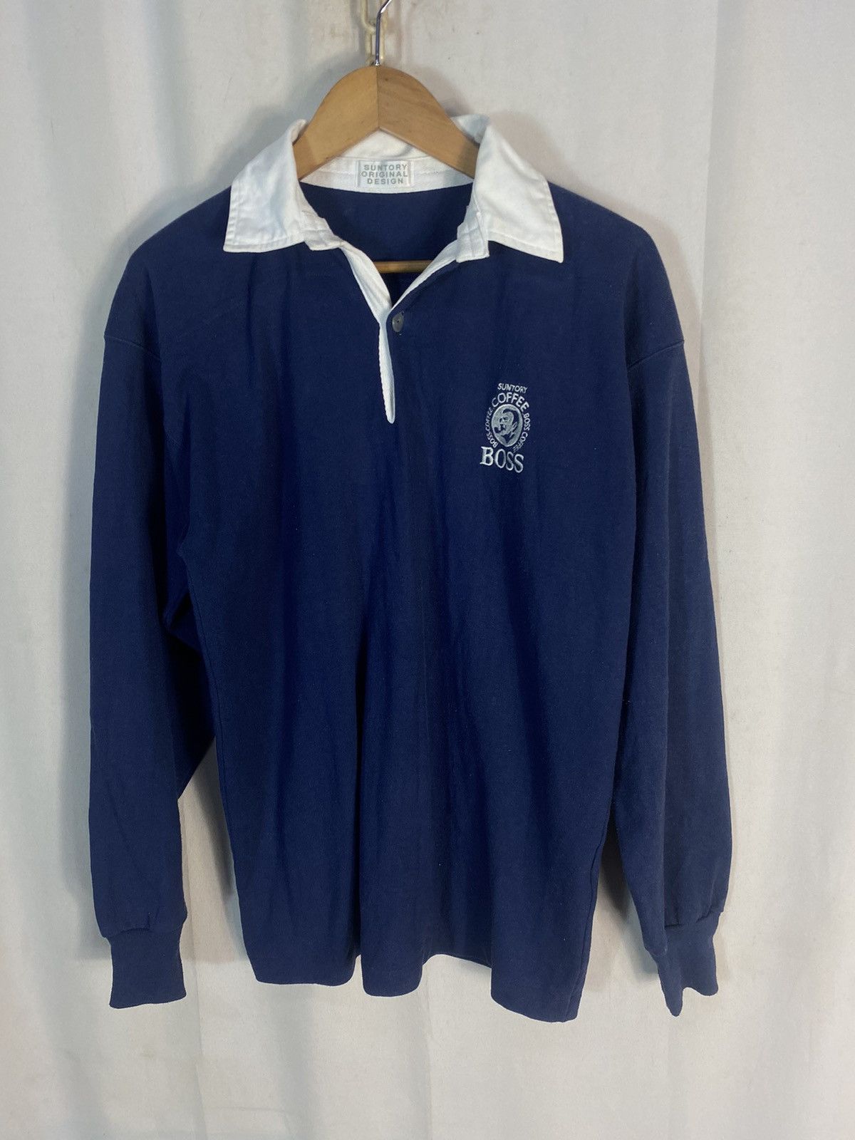 Japanese Brand Suntory coffee boss small logo long sleeve polo shirt Size US M / EU 48-50 / 2 - 4 Thumbnail