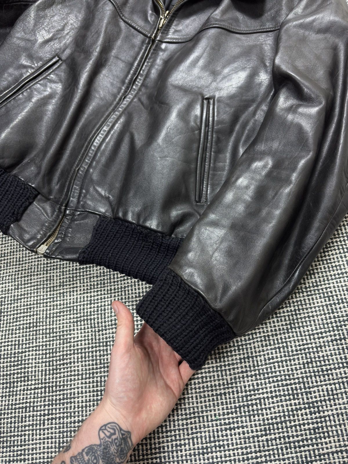 Leather WW2 40s Germany cropped cyclist leather bomber jacket grail Size US M / EU 48-50 / 2 - 9 Thumbnail
