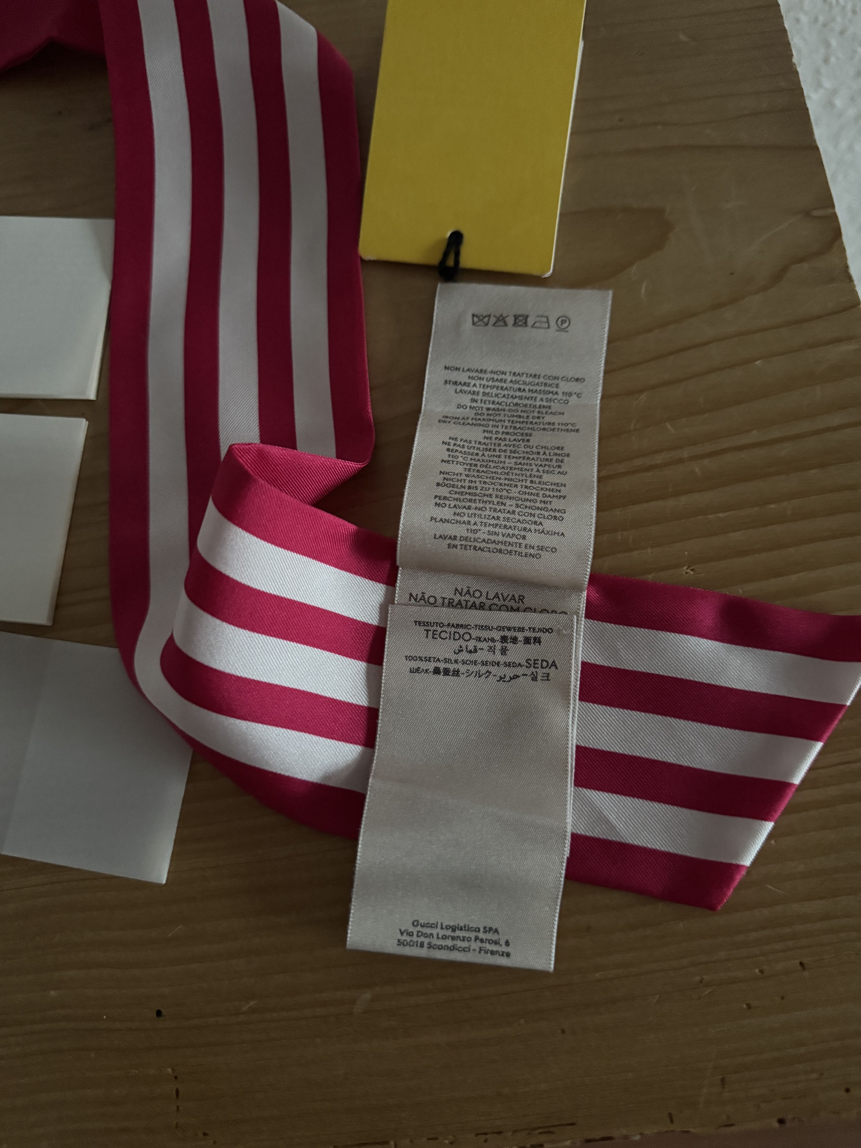 Adidas × Gucci Silk Twilly Scarf Size ONE SIZE - 9 Thumbnail
