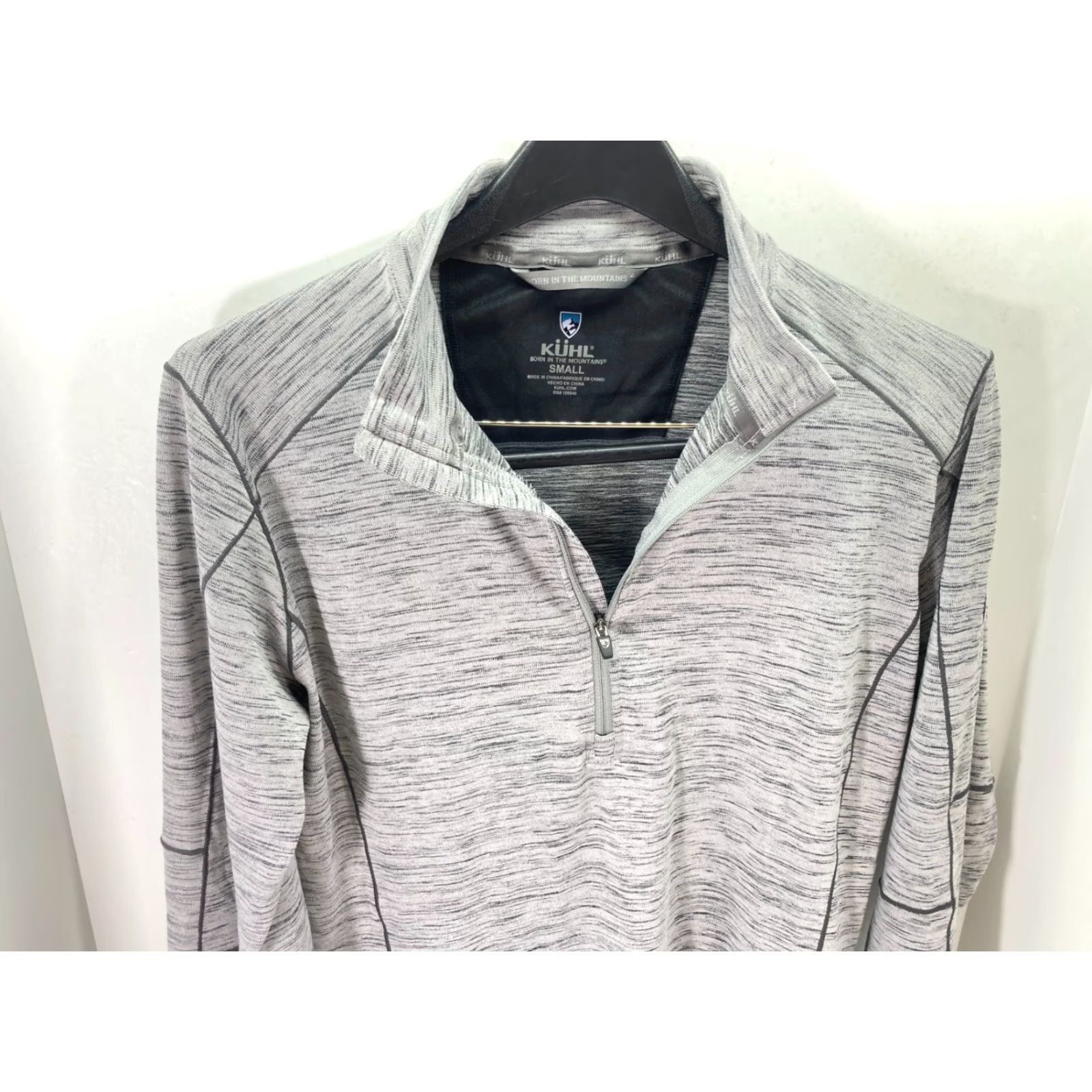 Logo 7 Kuhl Alloy Pullover Sweater Mens S Heather Gray 1/4 Zip Knit Long Sleeve Mock Neck Logo Outdoors Sports Winter Fall Spring Size US S / EU 44-46 / 1 - 4 Thumbnail