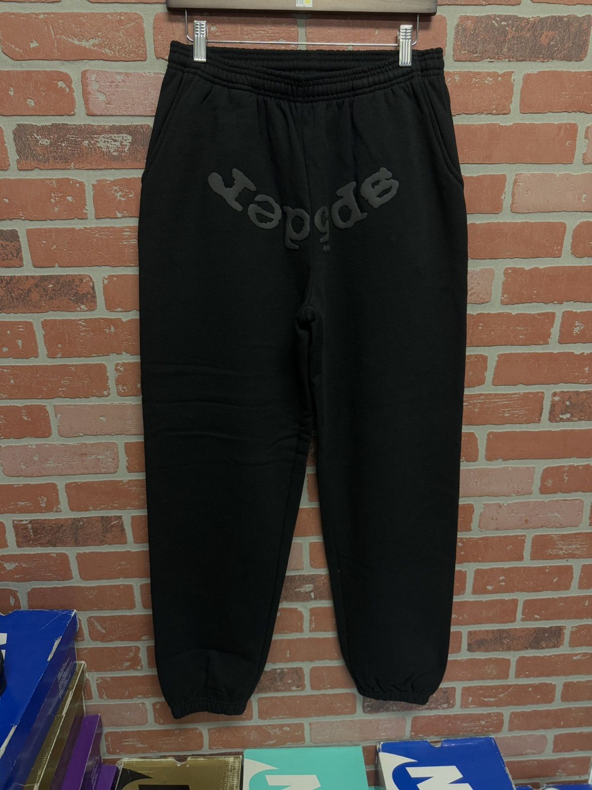 Sp5der Sp5der Worldwide Black Sweatpants (2025) Size Medium (NEW) Size US 31 - 1 Thumbnail