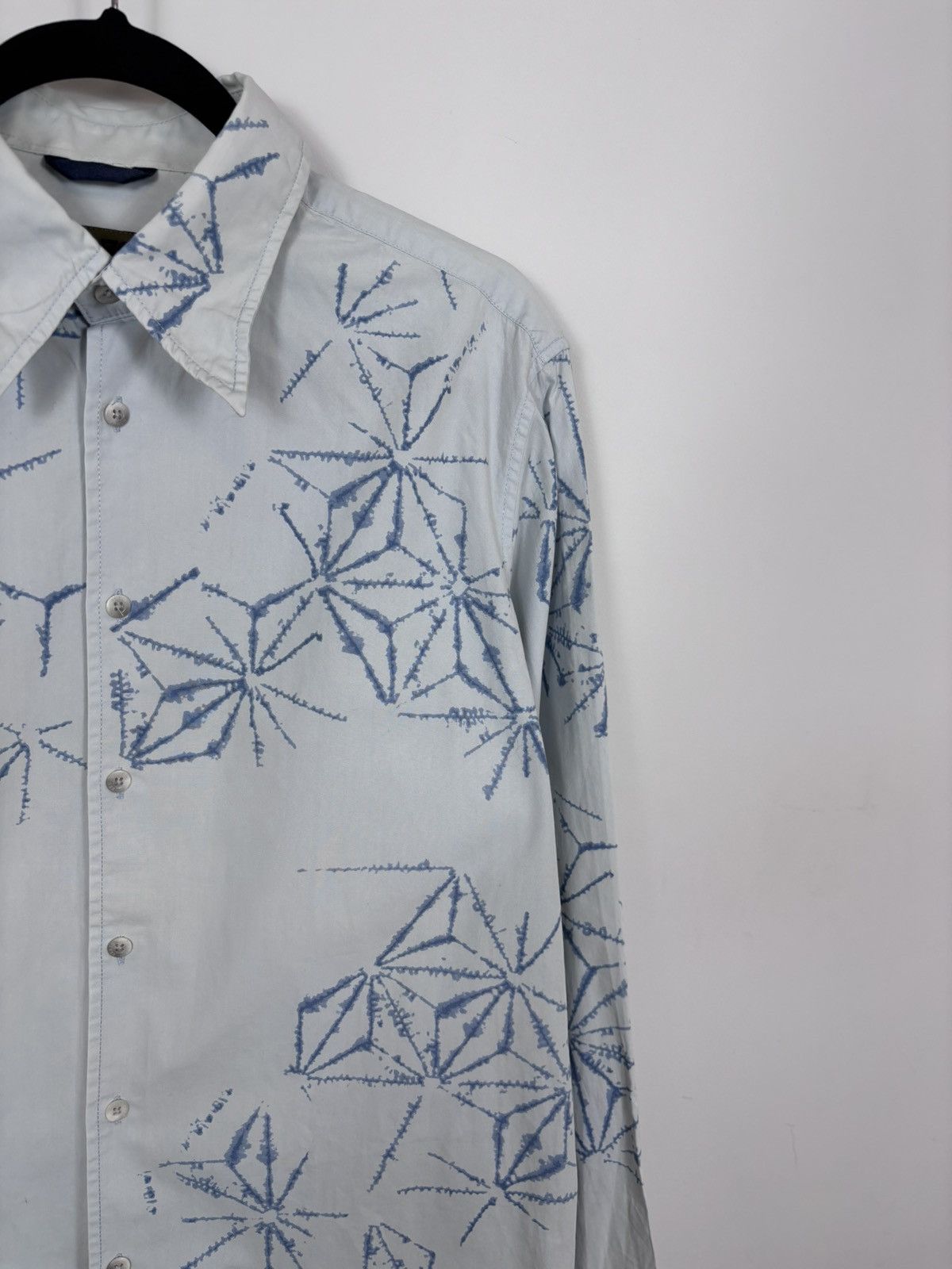 Kenzo Kenzo Homme Vintage Men’s Ice Web Print Long Sleeve Shirt Size US XL / EU 56 / 4 - 7 Thumbnail