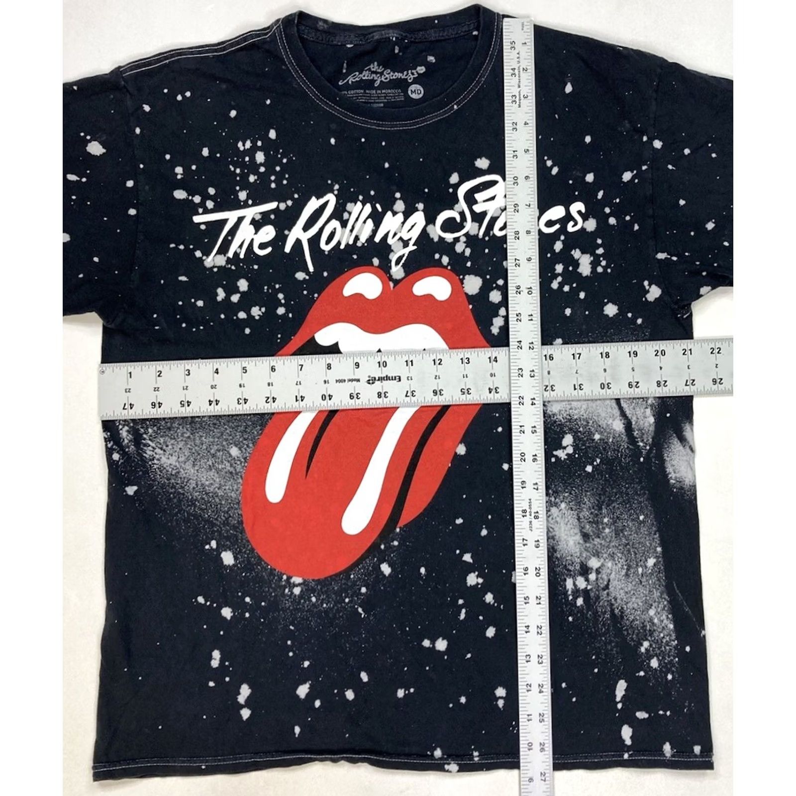 Vintage VINTAGE The Rolling Stones Graphic T-shirt Men Medium Black Bleach Splatter Music Size US M / EU 48-50 / 2 - 5 Thumbnail