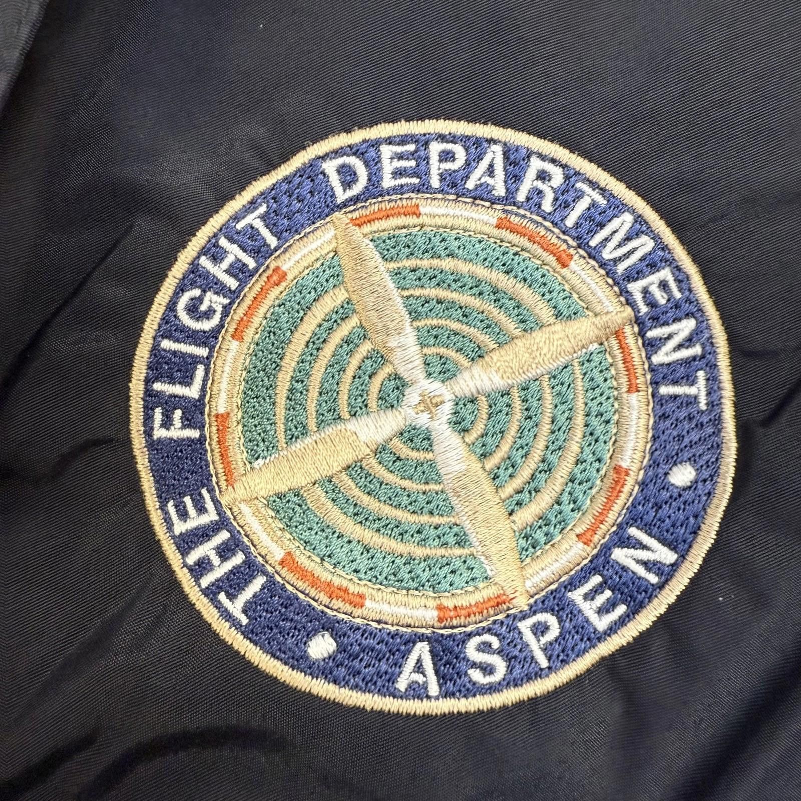Designer Vtg 90s Aspen Flight Dept Jacket Mens L Nylon Windbreaker Size US L / EU 52-54 / 3 - 3 Thumbnail